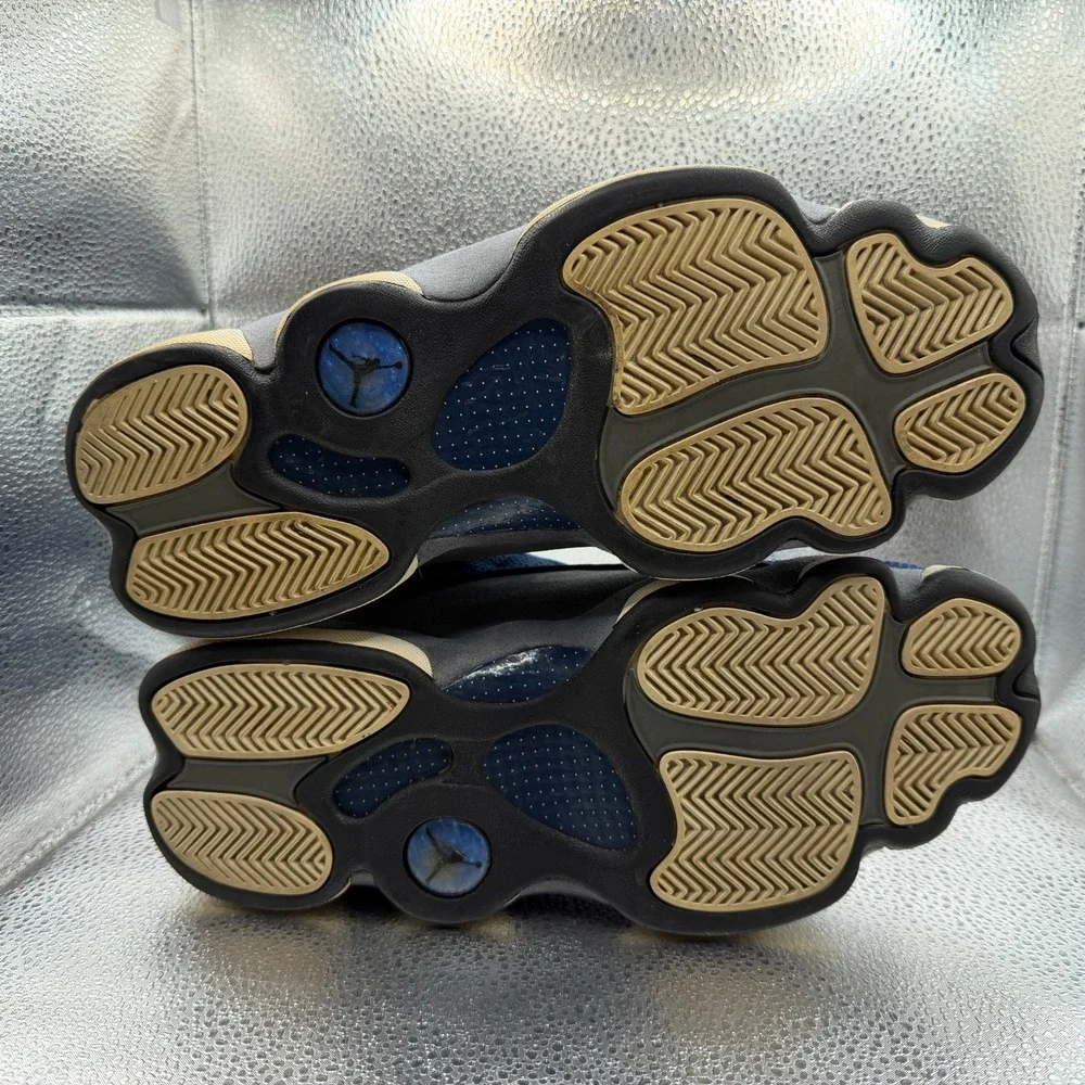 Size 9 Air Jordan 13 Retro Mid Flint French‎ Blue Mens Sneaker Shoes 414571-404